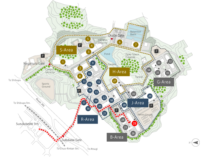 Suzukakedai Campus MAP